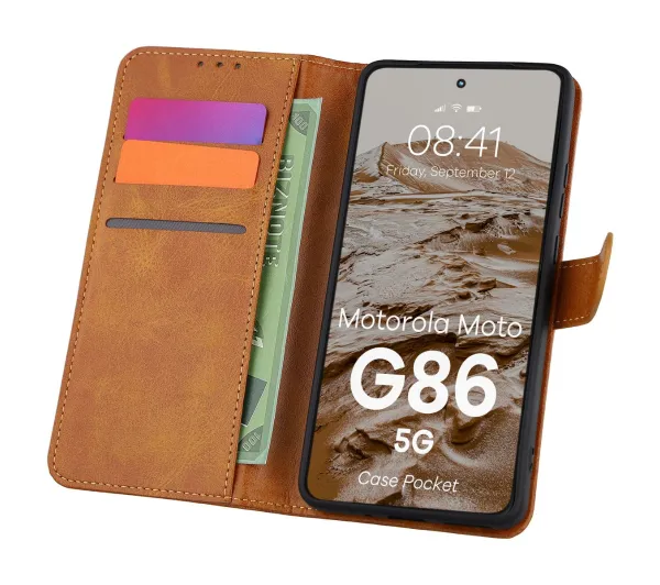 Bizon Pocket do Motorola Moto G86 Power 5G Brązowy
