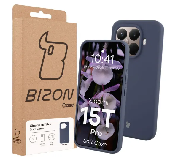 Bizon Soft Case do Xiaomi 15T Pro Ciemnoniebieski