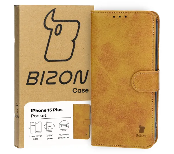 Bizon Pocket do Apple iPhone 15 Plus Brązowy