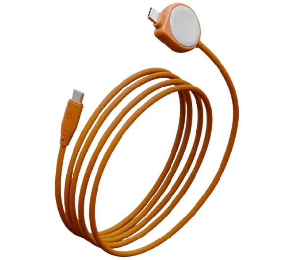 Energea Flow Duo Watch 2w1 USB-C do USB-C 60W 1,5m Pomarańczowy