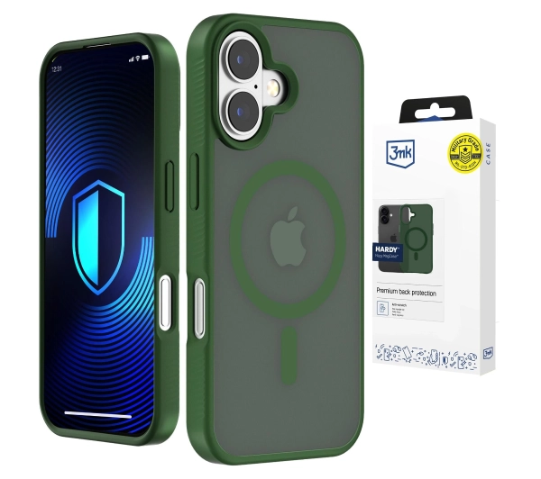 3mk Hardy Hazy MagCase do iPhone 16 Zielony
