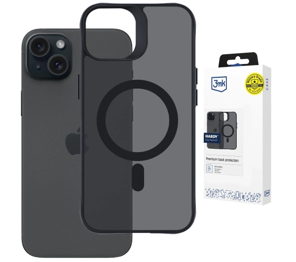3mk Hardy Hazy MagCase do iPhone 15 Czarny