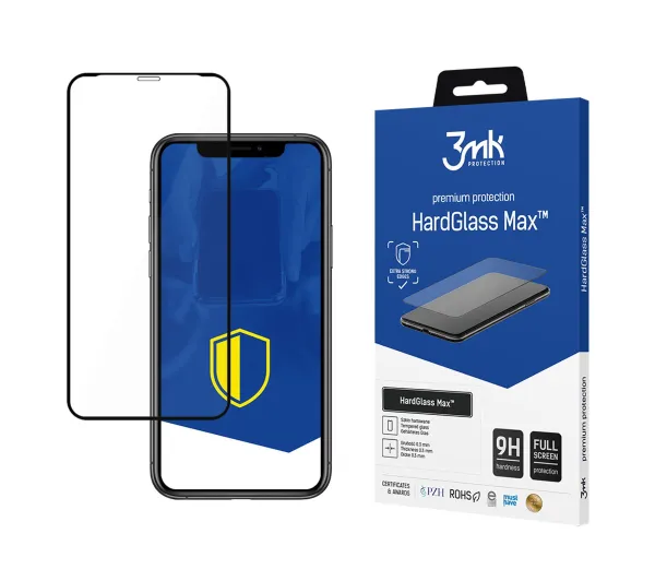 3mk HardGlass Max Czarny do iPhone X/XS/11 Pro