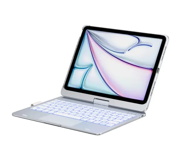 Typecase Flexbook Touch z klawiaturą do iPad Air 11" M2 2024/M3 2025/M4 2026 Srebrny