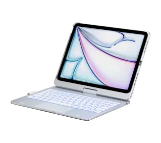 Typecase Flexbook Touch z klawiaturą do iPad Air 11" M2 2024/M3 2025/M4 2026 Srebrny