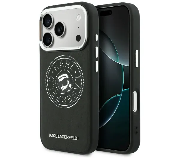 Karl Lagerfeld Point & Karl Sketch MagSafe do iPhone 17 Pro Max Czarny