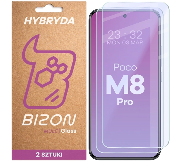 Bizon Glass Mule Duo do Xiaomi Poco M8 Pro 2 sztuki