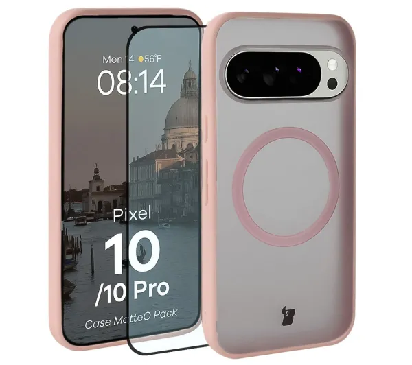 Bizon Case MatteO Pack do Google Pixel 10 / Google Pixel 10 Pro Jasnoróżowy