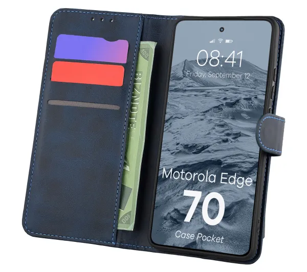 Bizon Pocket do Motorola Edge 70 Granatowy