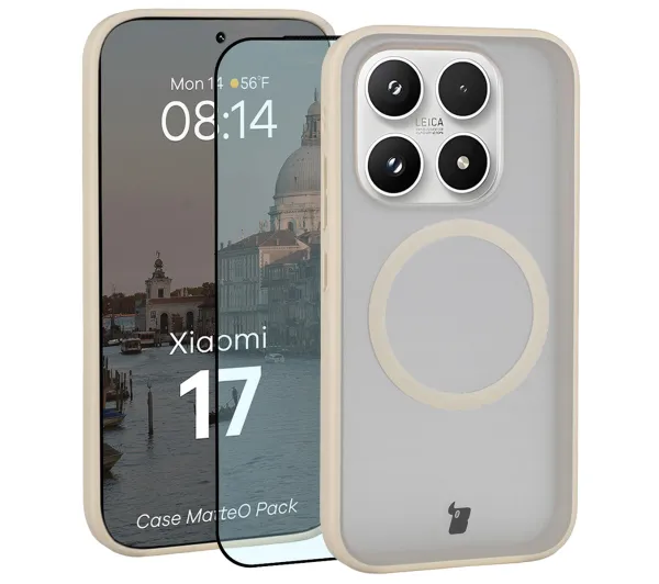 Bizon MatteO Pack do Xiaomi 17 Beżowy