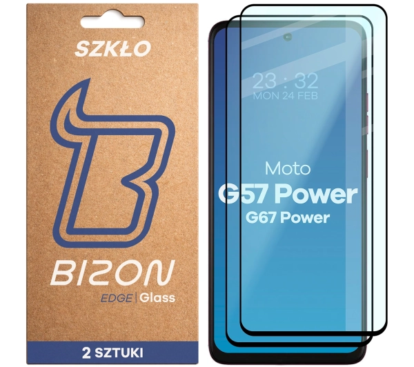 Bizon z ramką Glass Edge Duo do Motorola Moto G57 Power / G67 Power 2 sztuki