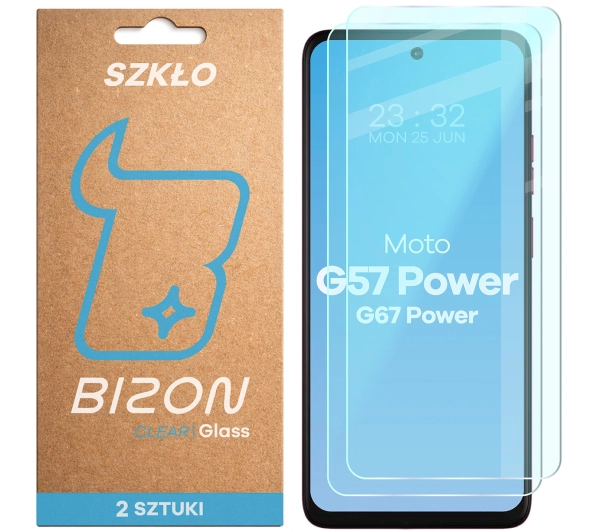 Bizon na ekran Glass Clear Duo do Motorola Moto G57 Power / G67 Power 2 sztuki
