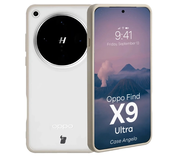 Bizon Case Angelo do Oppo Find X9 Ultra Beżowy