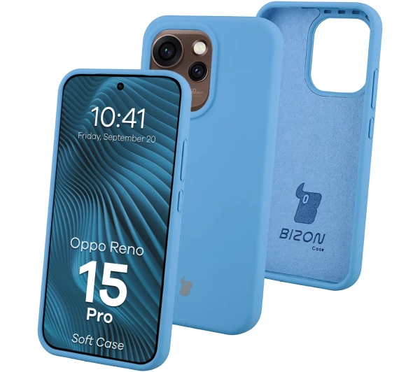 Bizon Soft Case do Oppo Reno 15 Pro Niebieski