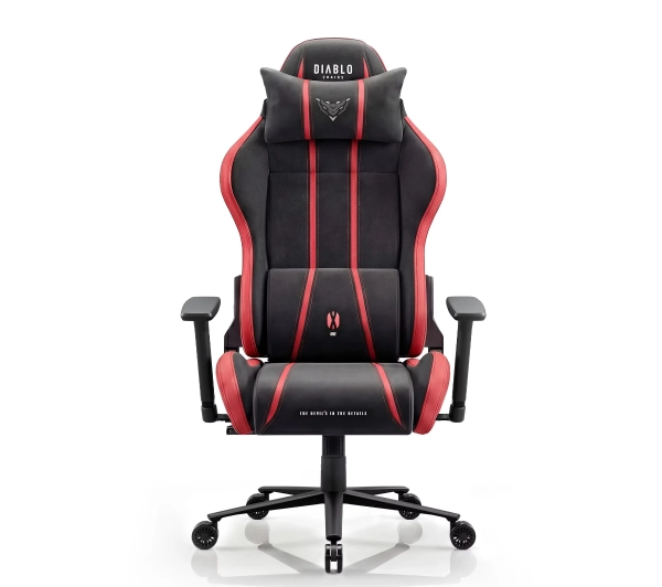 Diablo Chairs X-One 2.0 King Bloody Mery Gamingowy do 140kg Tkanina Czarno-Czerwony