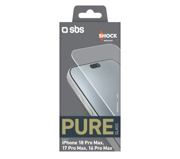 SBS Pure Glass do iPhone 18 Pro Max