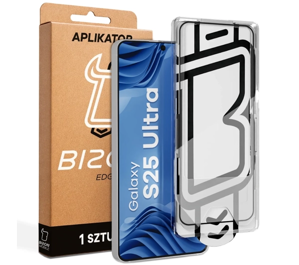 Bizon z ramką montażową Glass Aplikator Edge do Galaxy S25 Ultra 1 zestaw