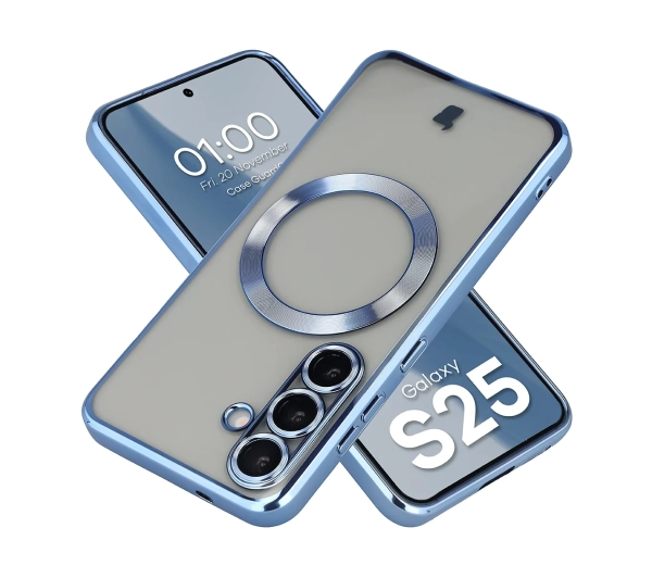 Bizon Case GuardO do Galaxy S25 Jasnoniebieski
