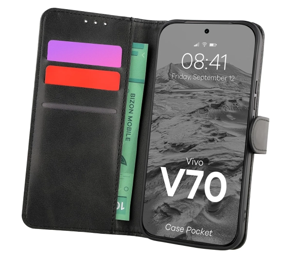 Bizon Case Pocket do Vivo V70 5G Czarny