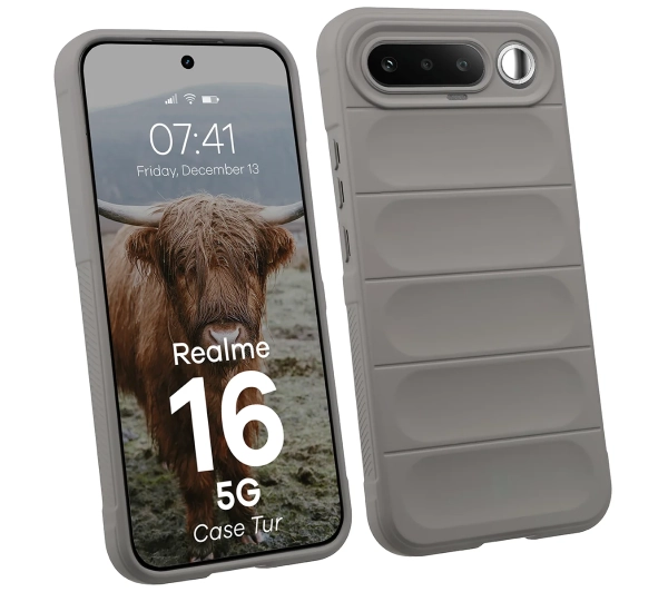 Bizon Case Tur do Realme 16 5G Jasnoszary