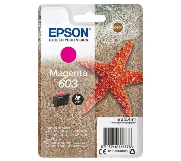 Epson 603 Purpurowy 2.4 ml C13T03U34010