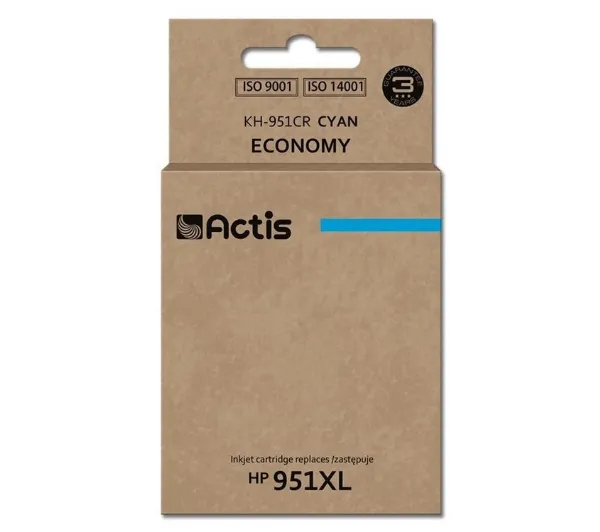 Actis KH-951CR Tusz do drukarki HP, Zamiennik HP 951XL CN046AE;  Standard;  25 ml;  błękitny.