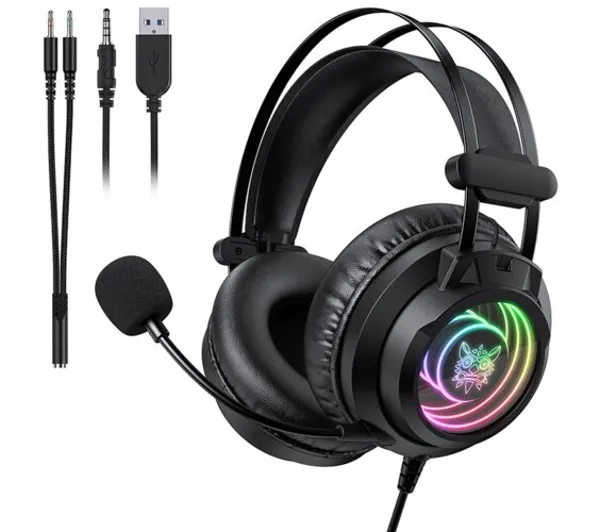 Onikuma X80 Słuchawki Gamingowe Rgb Redukcja Szumów do Streamowania Usb