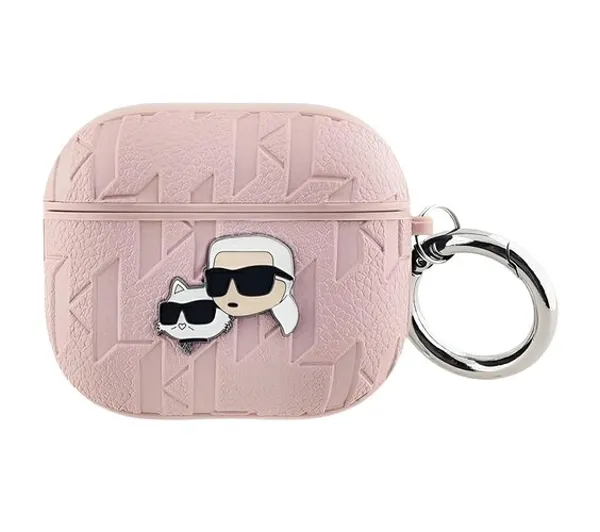 Karl Lagerfeld Monogram Karl & Choupette Head do Apple AirPods 3 Różowy