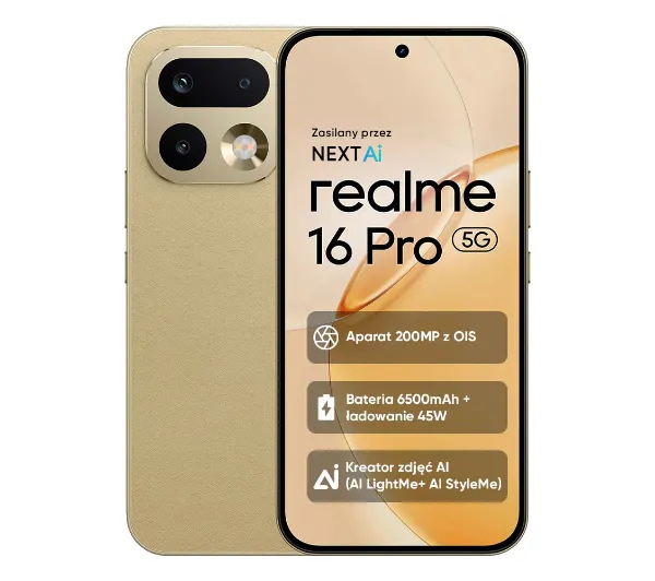 realme 16 Pro 5G 8/512GB 6,78" 144Hz 200Mpix Złoty