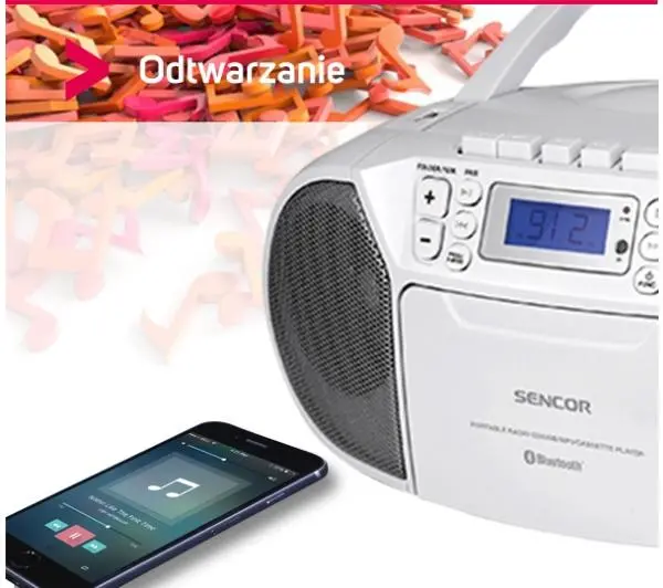 Sencor SPT 3907 W Bluetooth Biały