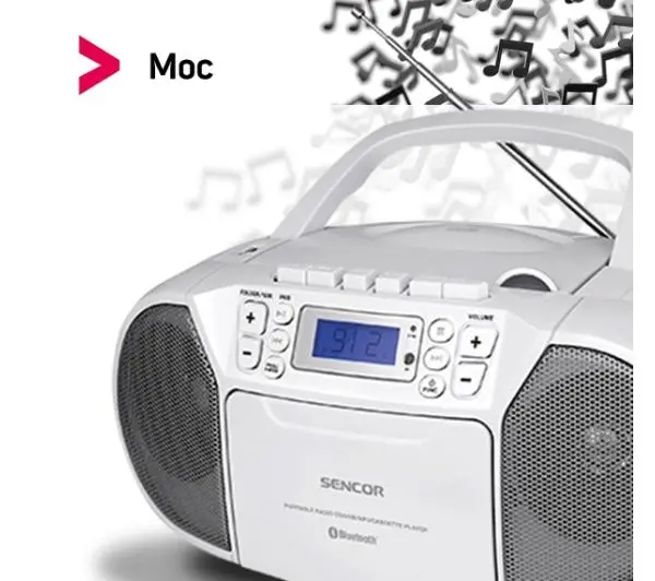 Sencor SPT 3907 W Bluetooth Biały