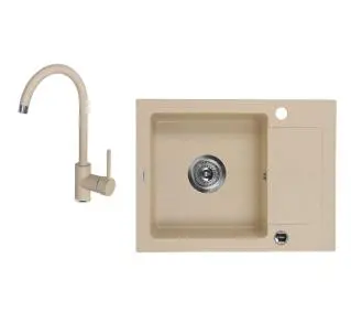 Deante Zorba ZQZA711A Piaskowy + bateria stojąca Piaskowy - DRUGI -30%, ALBO 5-TY ZA 1ZŁ - Kup na Raty - RRSO 0%