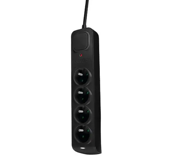 Reinston ALZ008 4 gniazda 3m Czarny