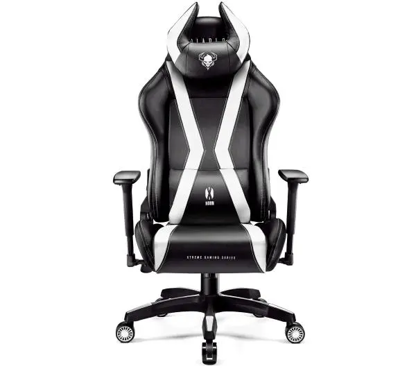 Diablo Chairs X-Horn 2.0 King Size Gamingowy do 180kg Skóra ECO Czarno-biały