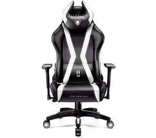 Diablo Chairs X-Horn 2.0 King Size Gamingowy do 180kg Skóra ECO Czarno-biały - Kup na Raty - RRSO 0%