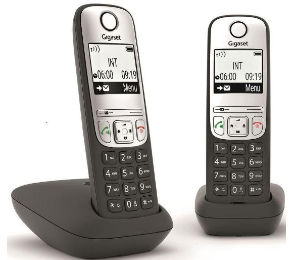 telefon bezprzewodowy Gigaset A690 DUO (czarny)