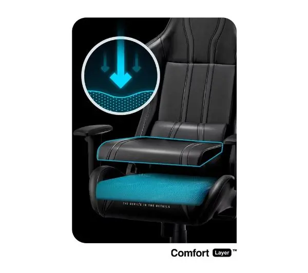 Diablo Chairs X-One 2.0 Normal Size Gamingowy do 136kg Skóra ECO Tkanina Czarno-zielony - Kup na Raty - RRSO 0%