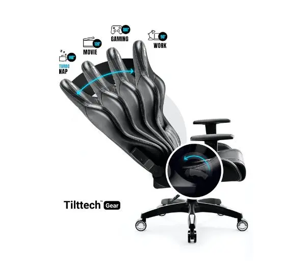 Diablo Chairs X-One 2.0 Normal Size Gamingowy do 136kg Skóra ECO Tkanina Czarno-biały - Kup na Raty - RRSO 0%