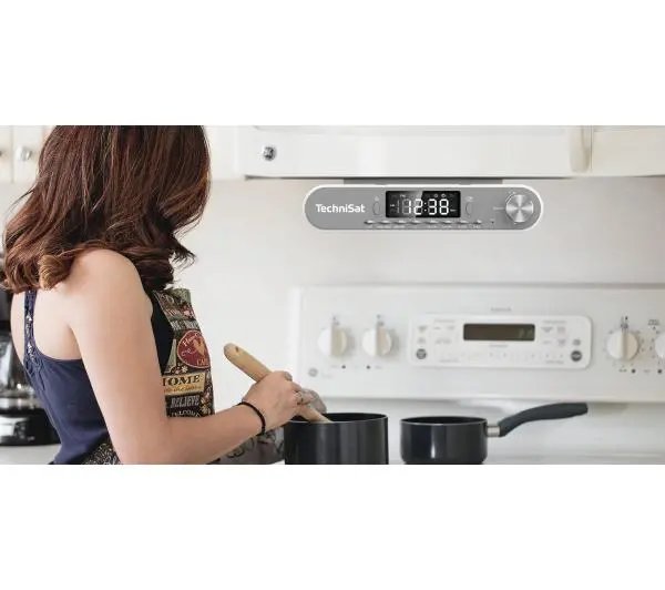TechniSat KitchenRadio Radio FM Bluetooth Biało-srebrny