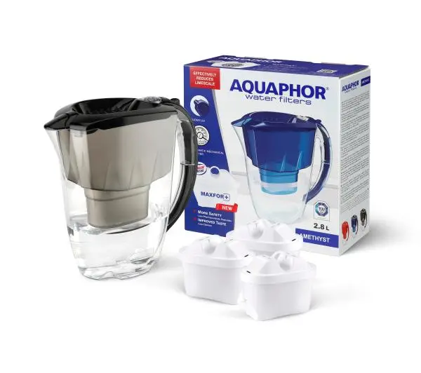Aquaphor Amethyst 2,8 l + 3x wkład (czarny)