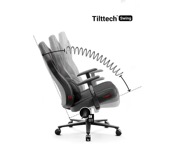 Diablo Chairs X-Gamer 2.0 Normal Size Gamingowy do 150kg Skóra ECO Tkanina Dark obsidian - Kup na Raty - RRSO 0%