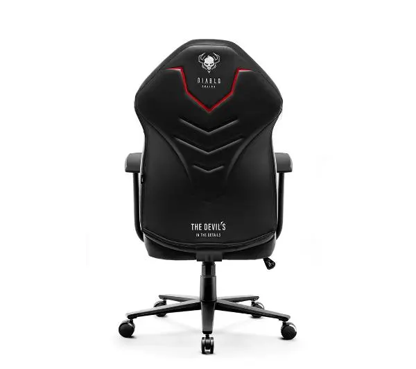 Diablo Chairs X-Gamer 2.0 Normal Size Gamingowy do 150kg Skóra ECO Tkanina Dark obsidian - Kup na Raty - RRSO 0%