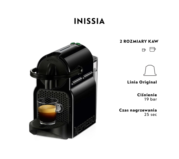 DeLonghi Nespresso Inissia EN80.B - ⚡ BESTSELLERY ⚡ - Kup na Raty - RRSO 0%