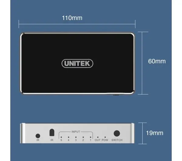 Unitek V1110A Srebrno-szary