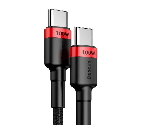 Baseus USB-C Cafule QC 3,0 PD 2,0 100W 5A 2m Czerwono-czarny