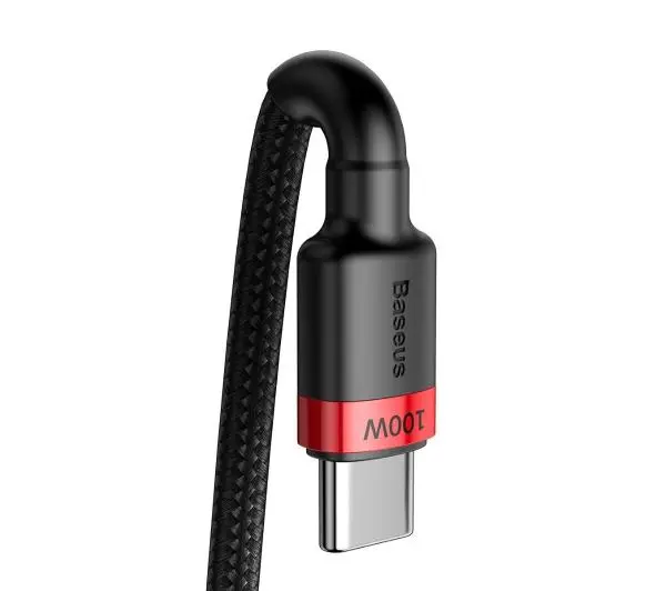 Baseus USB-C Cafule QC 3,0 PD 2,0 100W 5A 2m Czerwono-czarny