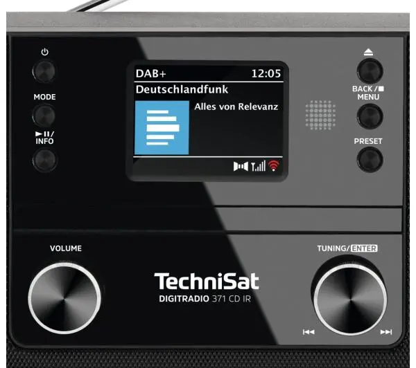 TechniSat DigitRadio 370 CD IR Radio FM DAB+ Internetowe Bluetooth Czarny - Kup na Raty - RRSO 0%
