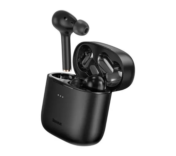 Baseus Encok W06 Dokanałowe Bluetooth 5.0 Czarny