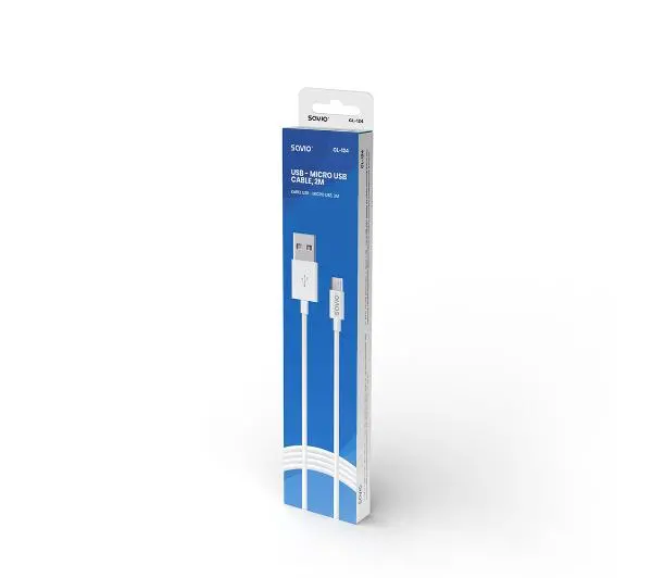 Savio CL-124 USB do micro USB 2m Biały