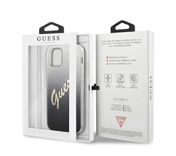 Guess Glitter Gradient Script GUHCP12MPCUGLSBK do iPhone 12/12 Pro